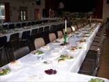 Tables set out for a Harvest Festival