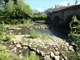 View of River Skell from Courtyard Garden