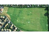 Overhead view of Queens Park pitches