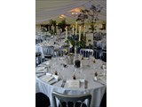 Marquee with tables set 