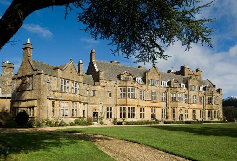 Minterne House from the south front lawn.