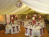 A. S. PARTY EVENTS Club Chesterfield Wedding Venue Phoenix Suite, Dressing Chair Covers Marquee Drapes