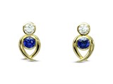 Listing image for Diamond and sapphire earrings