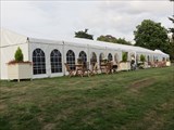 Walled garden with marquee
