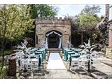 Outdoor ceremony area at The Ravenswood wedding venue 