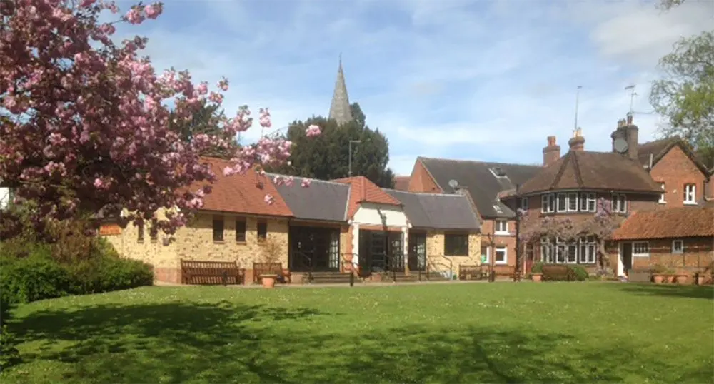 Churchgate house hall from garden