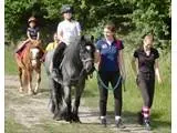 Party guests have their pony rides