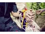 Traditional hand-fasting ceremony at the oak tree ceremony site