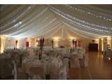 Hall dressed with Marquee Lining for Wedding