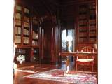 Ayscoughfee Hall mahogany panelled library