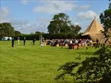 Tipi wedding, outdoor ceremony