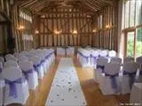 The Garden Barn set up for a Civil Ceremony