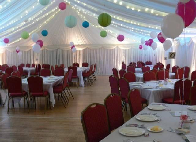Hall dressed with Marquee Lining for Charity Event