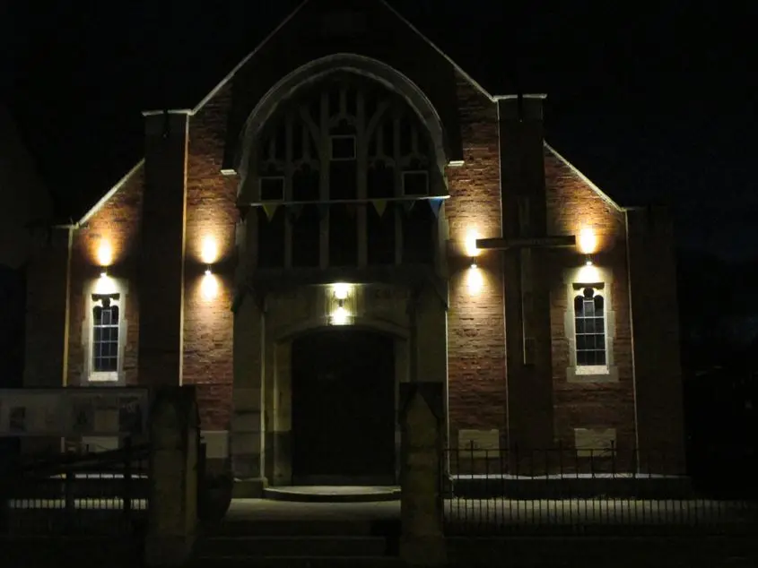 The Baptist Chapel at night