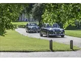 Wedding cars arriving at West Dean, West Sussex