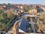 The garden and hall from high up 