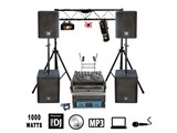 Listing image for 1000w DJ Party Package 2 - Wedding Disco DJ CD MP3 / Party Sound & Lighting Equipment - £160 per day