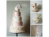 White Rose Cake Design