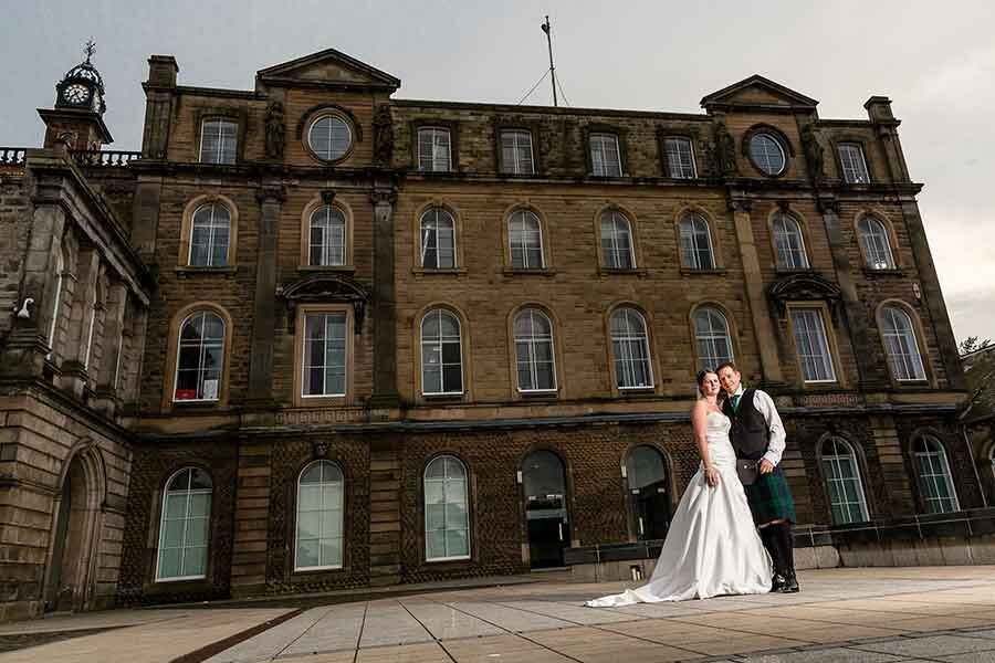 Bride and Groom at Eskmills Venue