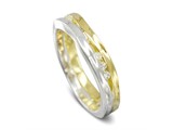 Listing image for Two Colour Diamond Trap Ring
