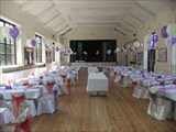 Main Hall set up for a Wedding Reception
