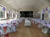 Main Hall set up for a Wedding Reception