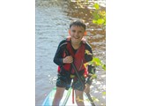 kid paddle boarding