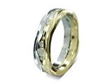 Listing image for 6mm Two Colour Gold Diamond Trap Eternity Ring