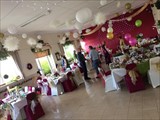The hall ready for a party