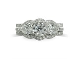 Listing image for Pear Shaped Diamond Trilogy Engagement Ring Set