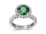 Listing image for Emerald and Diamond Engagement Ring