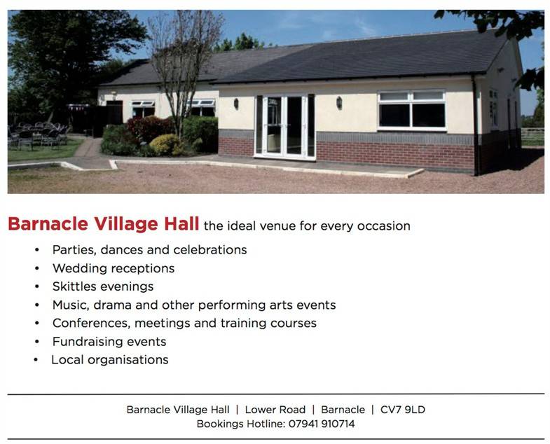 Barnacle Village Hall