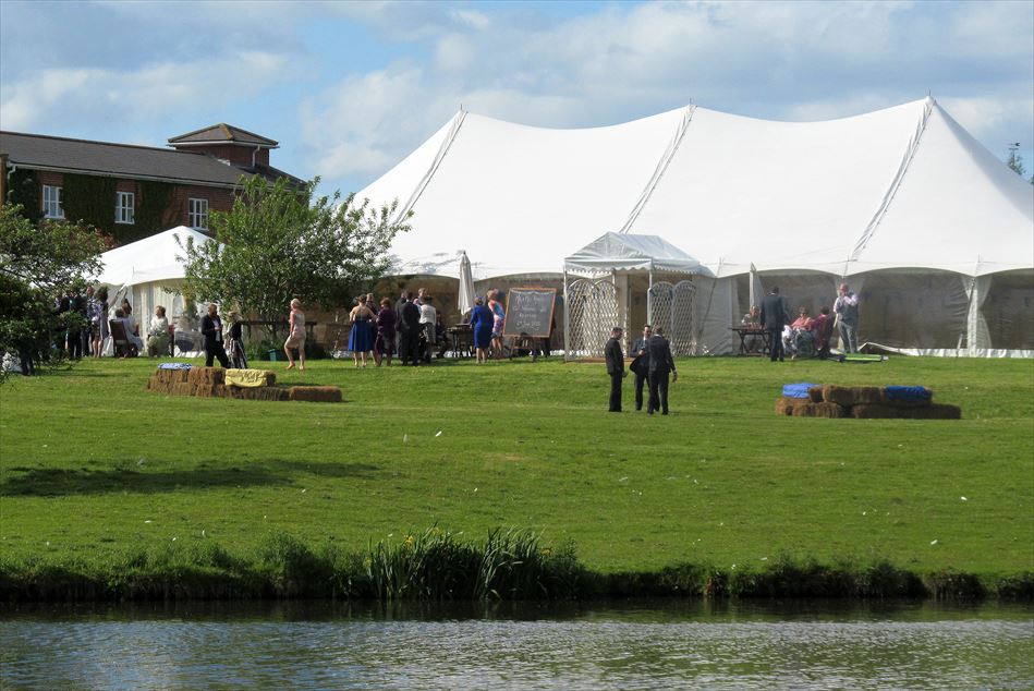 A traditional marquee at Maisemore Court