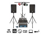 Listing image for 500w DJ Party Package 1 - Wedding Disco DJ CD & iPod Laptop / Party Sound & Lighting Equipment - £120 per day