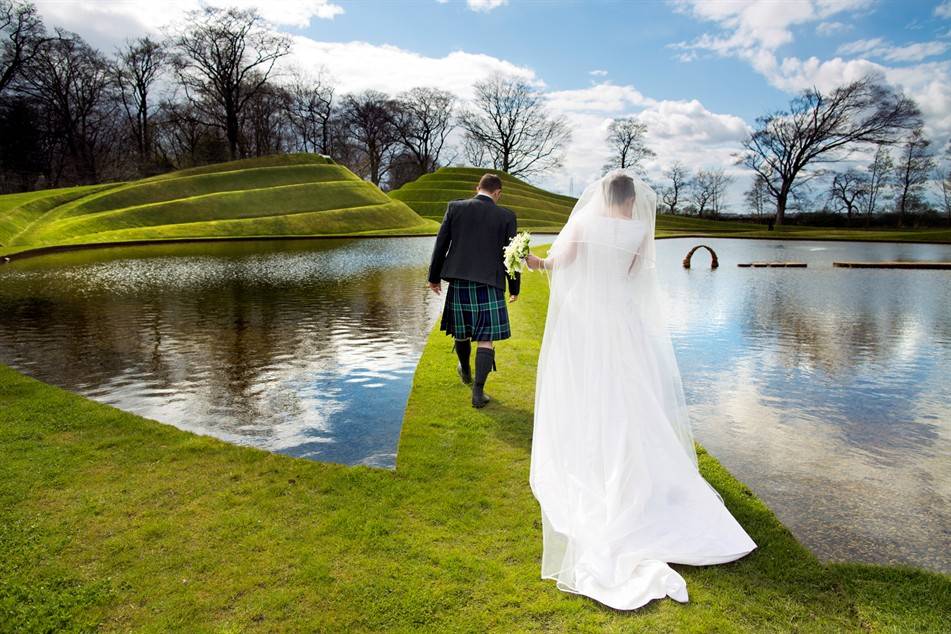 Wedding at Charles Jencks' Lifemounds