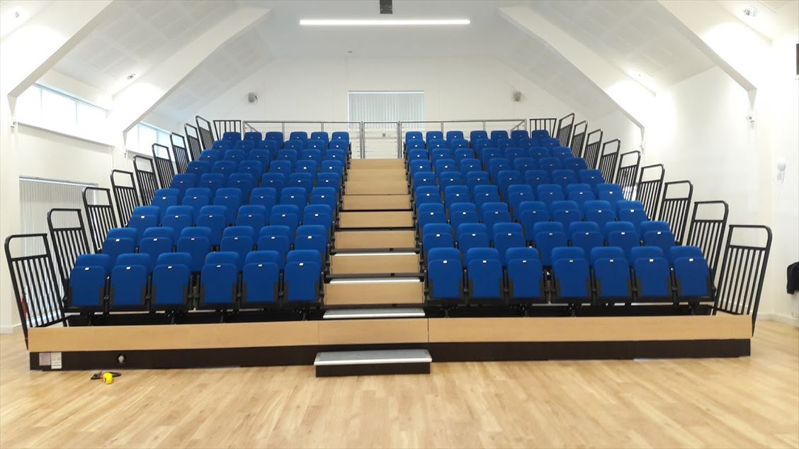 Retractable seating in Orchard Hall