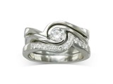 Listing image for Platinum Twist Diamond Engagement and Wedding Ring Se