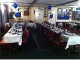 Hall set up for club dinner