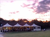 Our marquee with the sides down