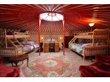 Inside yurt Axana
